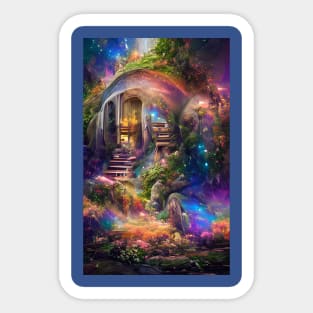 Beautiful tiny House in the Galaxy Sticker